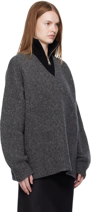 Sweater Nanushka Nanushka Kylen Half-Zip Sweater Grå | NU25PFSW17197, 1