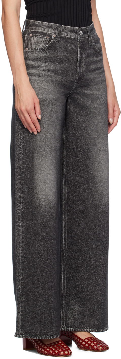 Jeans rag & bone Miramar Sofie Full Length Wide-Leg Trousers Sort | WCW24F70018201, 1