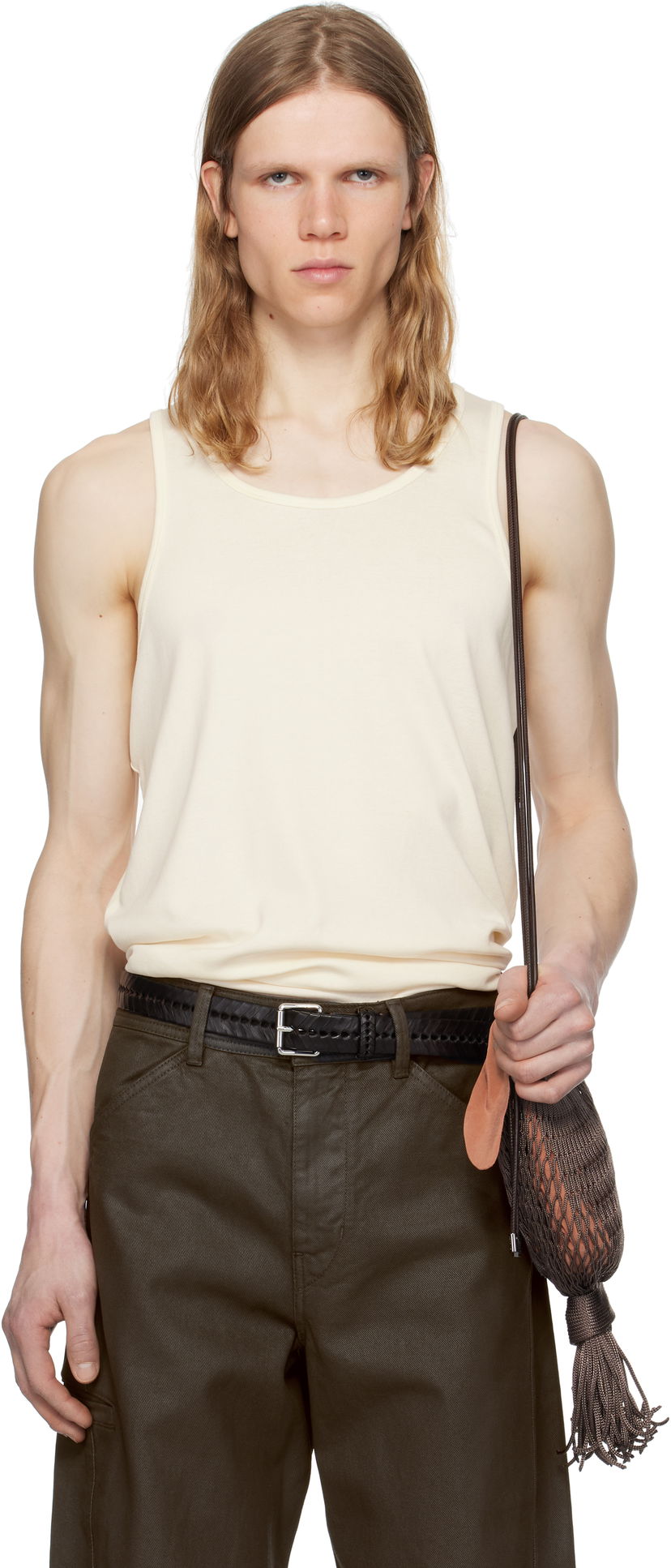 Tanktop LEMAIRE Lemaire Cotton Tank Top Beige | TO1336 LJ1016