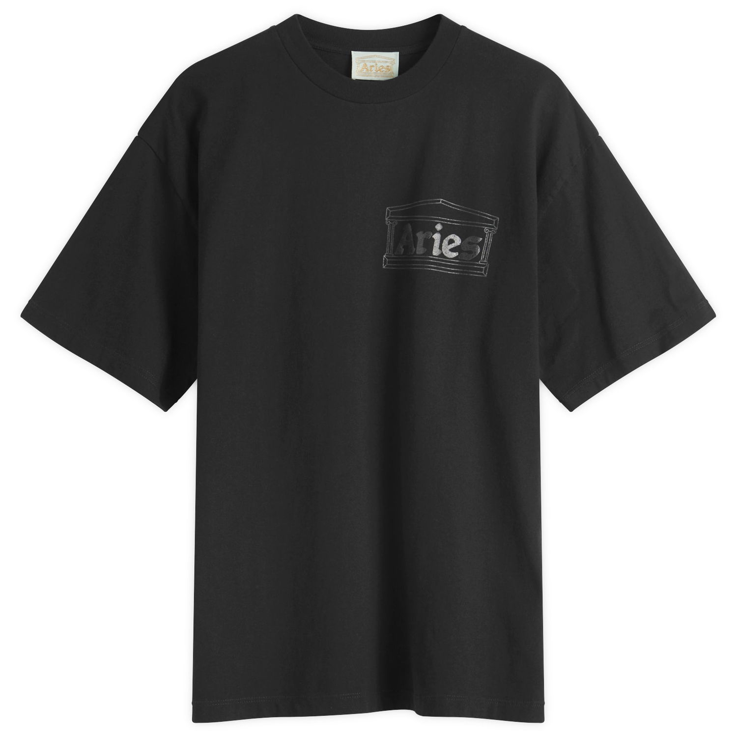 T-shirt Aries Men's Temple T-Shirt, Size Large Sort | AR60000-BLK, 0