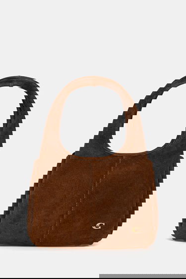 Skuldertaske Coach Coach Lana Suede Shoulder Bag Brun | CBZ96, 0
