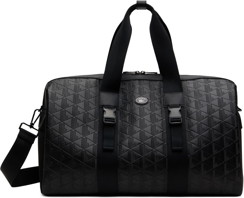 Rejsetaske Lacoste Lacoste Nomogram Leather Weekend Bag Sort | NH4839MR_000