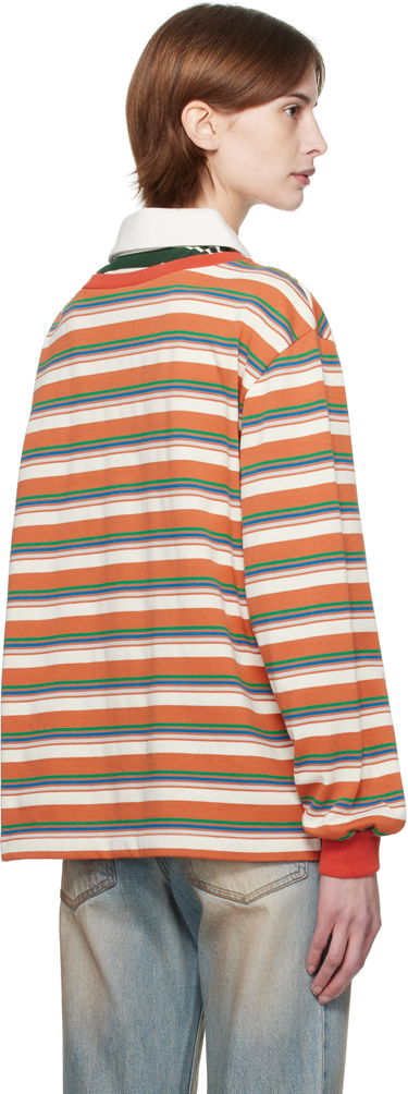 Polo skjorte Andersson Bell Andersson Bell Striped Long Sleeve Polo Orange | atb1259w, 2