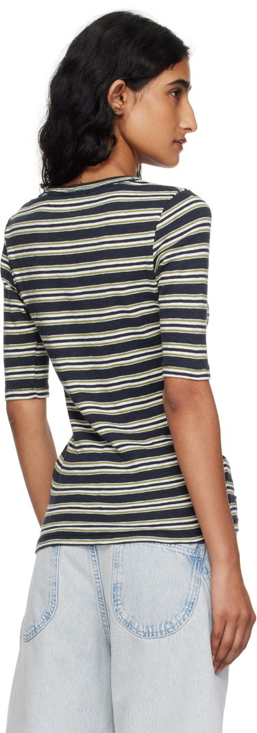T-shirt YMC YMC Striped Tee Mørkeblå | Q6YMK, 2
