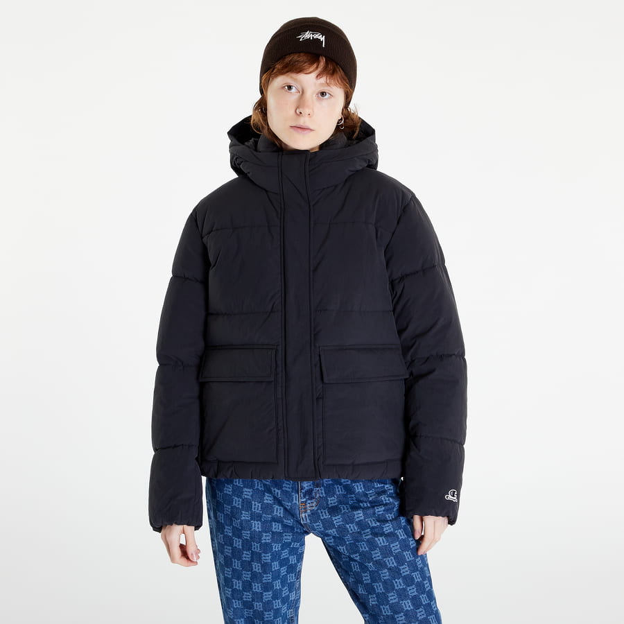 Puffer jakke Champion Outdoor Hooded Jacket Sort | 115758 CHA KK001, 0