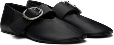 Sneakers og sko Jil Sander Jil Sander Buckle Ballerina Flats Sort | J15WZ0031_P8175, 3