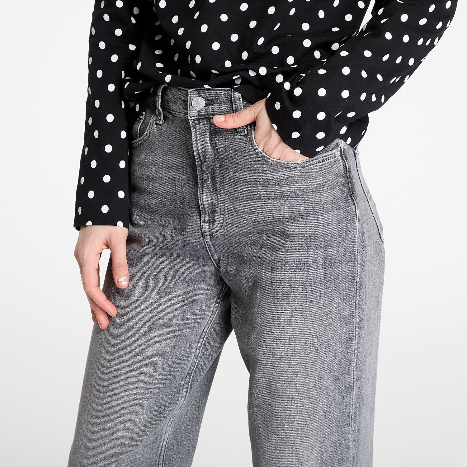 Jeans Tommy Hilfiger Tommy Jeans Layla High Rise Slim Straight Jeans W29/L30 Grå | DW0DW20059 1BZ, 1
