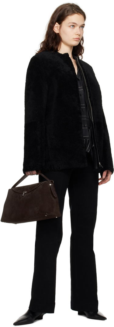 Jakke TOTEME TOTEME Zipped Teddy Shearling Jacket Sort | 251-WRO0184-LE0048, 3