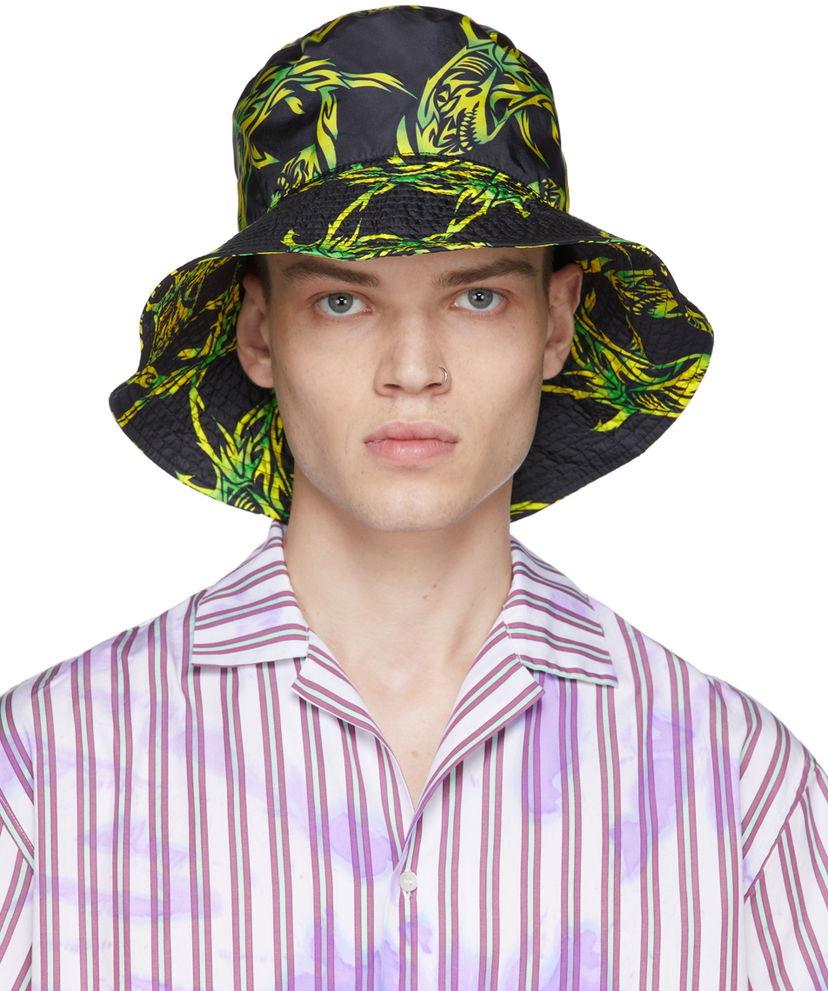Hat MSGM MSGM Nylon Graphic Bucket Hat Sort | 3240ML06 227083