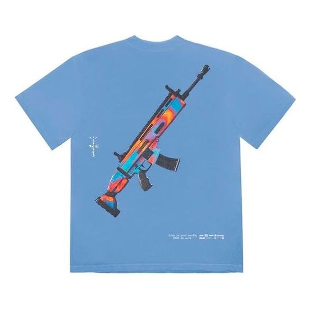 T-shirt Cactus Jack by Travis Scott Travis Scott The Scotts Astro Goosebumps T-Shirt Blå | TC-298, 0
