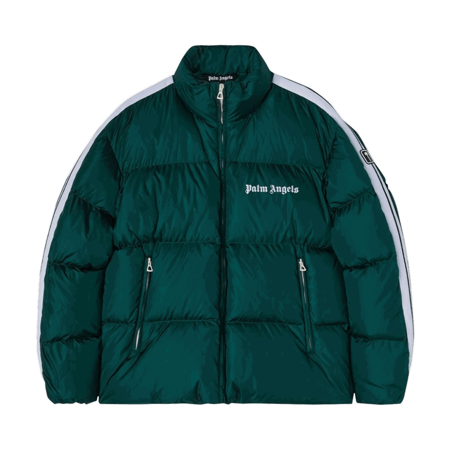 Puffer jakke Palm Angels Classic Track Down Jacket Grøn | PMED019F22FAB0015501, 0