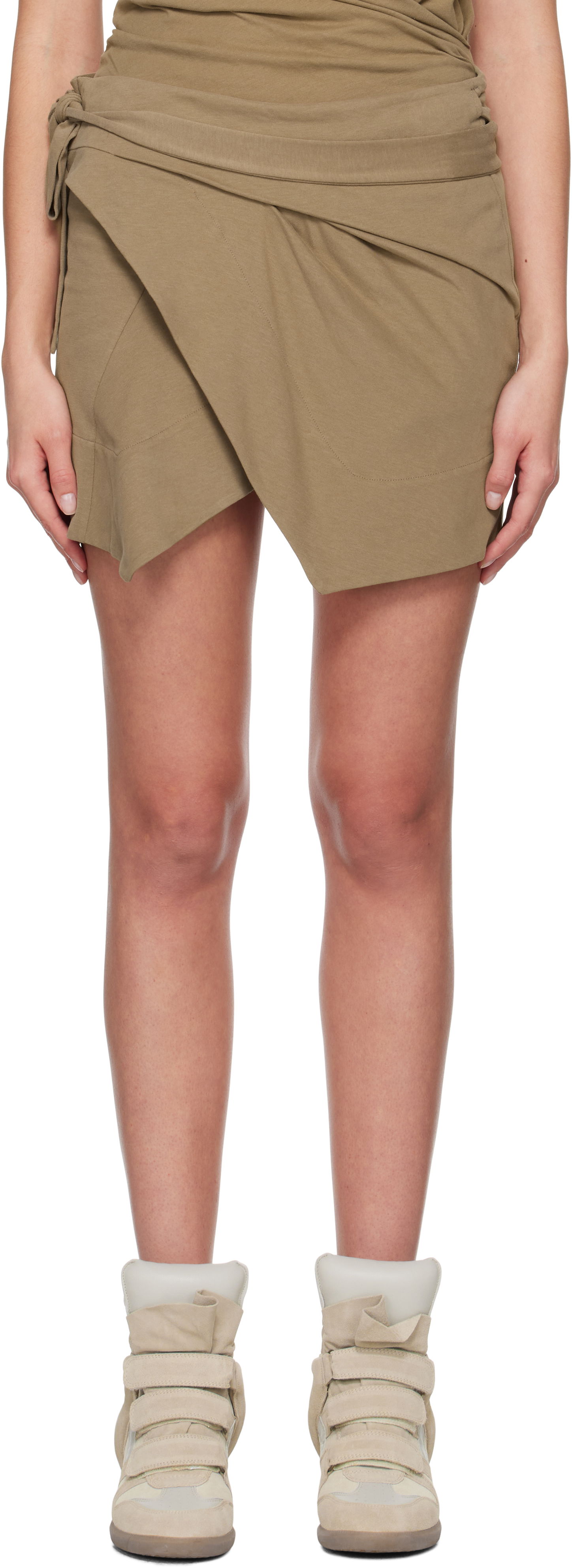 Nederdel ISABEL MARANT Wrap Design Mini Skirt Grøn | 25PJU0198FD-A1N41I, 0
