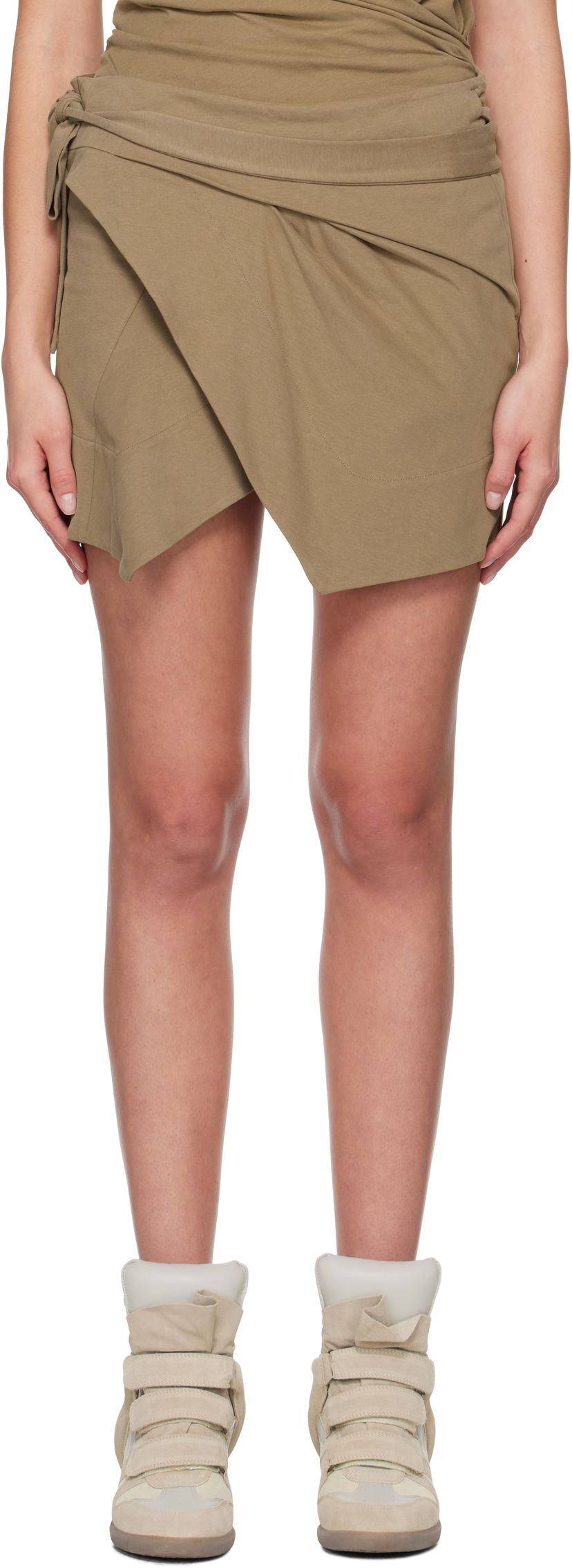 Nederdel ISABEL MARANT Wrap Design Mini Skirt Grøn | 25PJU0198FD-A1N41I