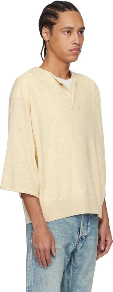 Sweater Fear of God Fear of God Fine Knit Henley Beige | FGE220-213LAW, 1