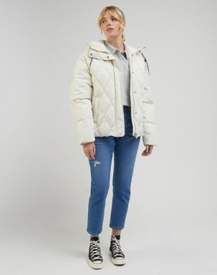 Puffer jakke Lee Short Puffer Beige | 112341600:XS, 0
