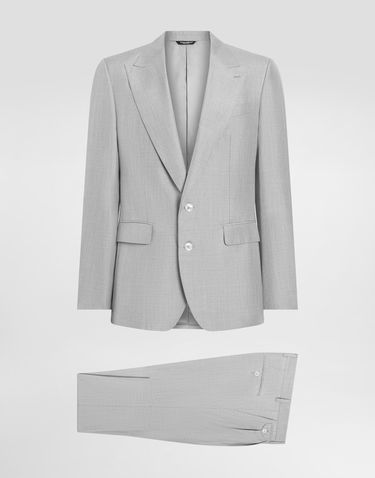 Træningsdragt Dolce & Gabbana Dolce & Gabbana Deconstructed Single-Breasted Silk Suit Grå | GK020TFU1NHS8290, 0
