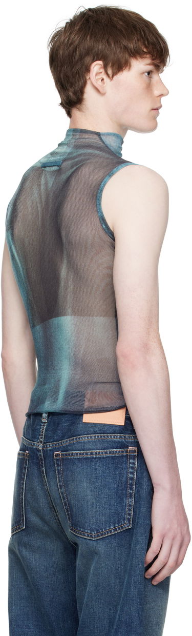 Tanktop Jean Paul Gaultier Jean Paul Gaultier Printed Sleeveless Turtleneck Turkis | 25/03-W-TO311-M004P-5557, 2