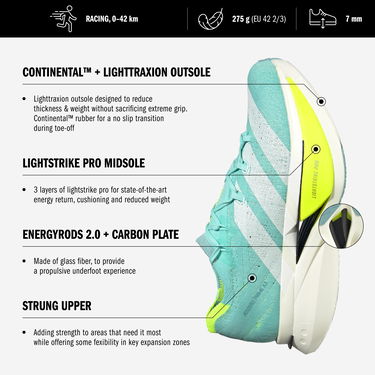 Sneakers og sko adidas Performance Adizero Prime X 3 Strung AMG Sort | kj6946, 5