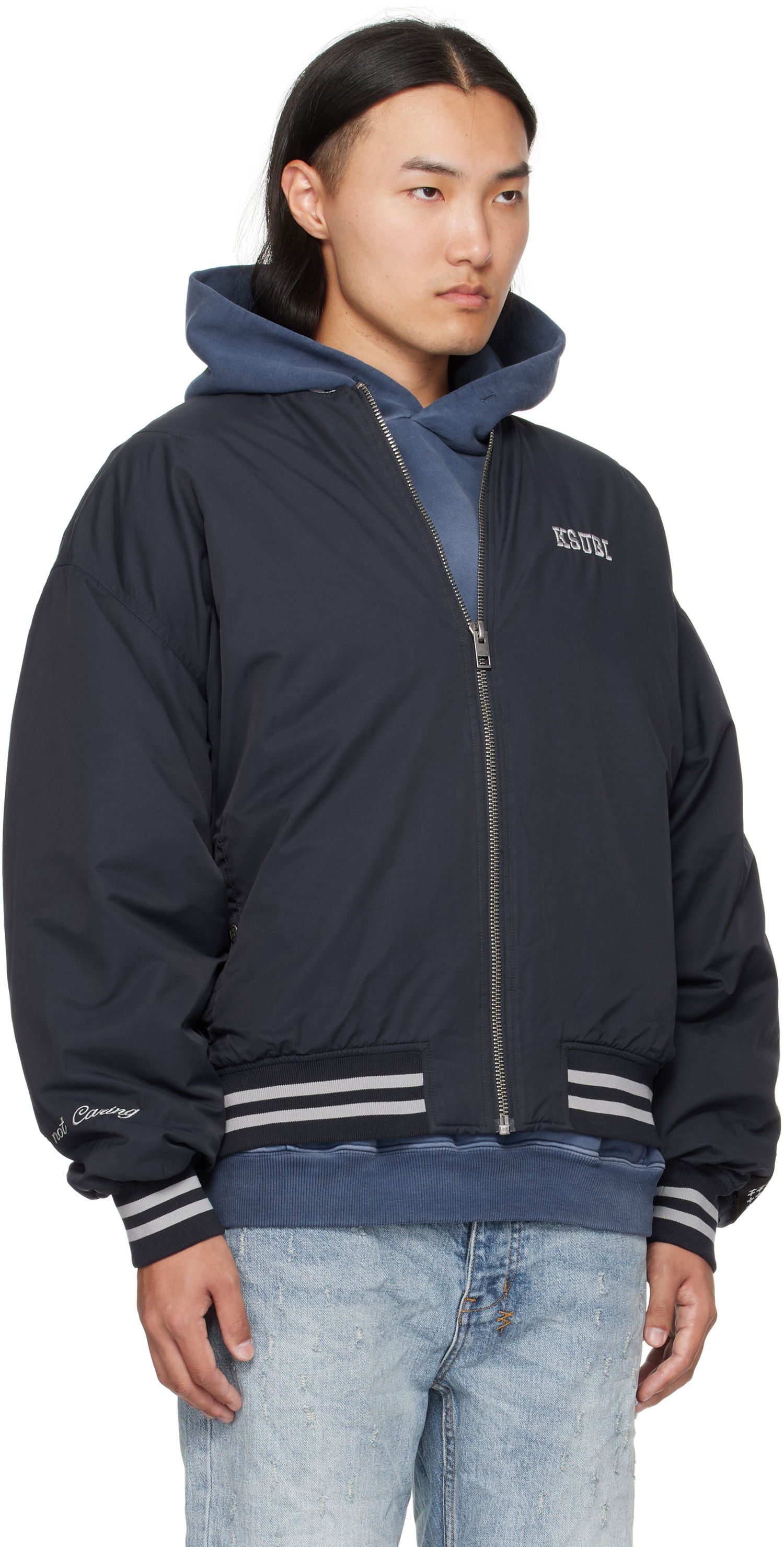 Bomberjakke Ksubi Ksubi MA-1 Bomber Jacket Mørkeblå | MFA25JK012, 1