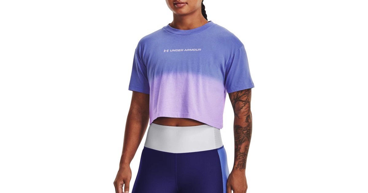 Crop top Under Armour DIP DYE CROP TEE Lilla | 1376750-495, 1