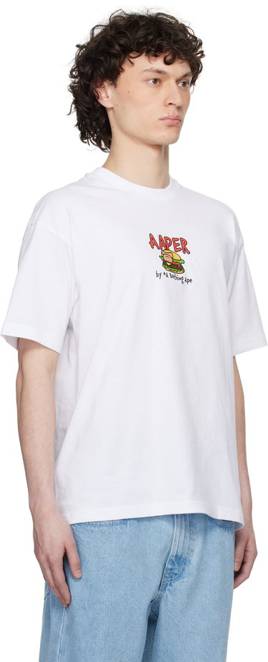 T-shirt AAPE by A Bathing Ape AAPE by A Bathing Ape 'AAPER' Graphic Short Sleeve T-Shirt Hvid | AAPTEM1612XXNWHX, 1