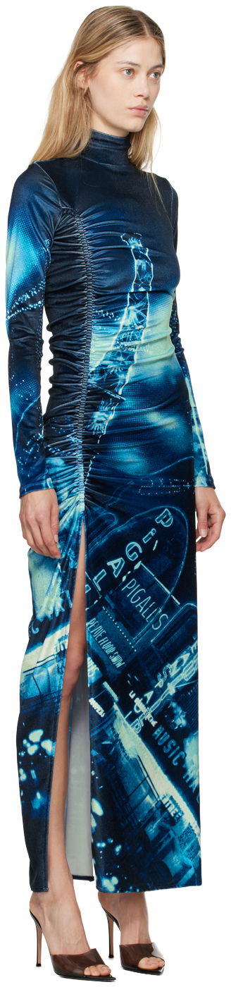 Kjole Jean Paul Gaultier Gaultier Velvet Maxi Dress Blå | 24/30-F-RO257-J554-59560100, 1