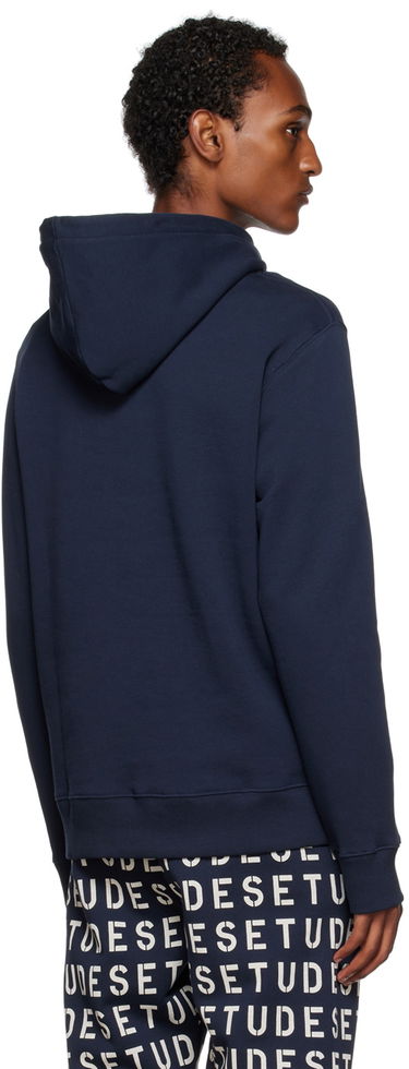 Sweatshirt Études Patch Reversed Hoodie Mørkeblå | H22MM262OC16DB, 2