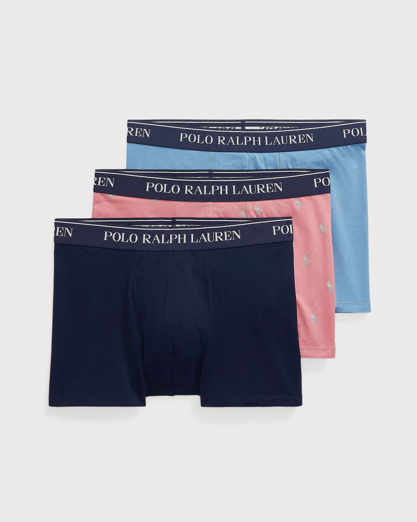 Boksere Polo by Ralph Lauren Classic Trunk 3-Pack Flerfarvet | 714830299174