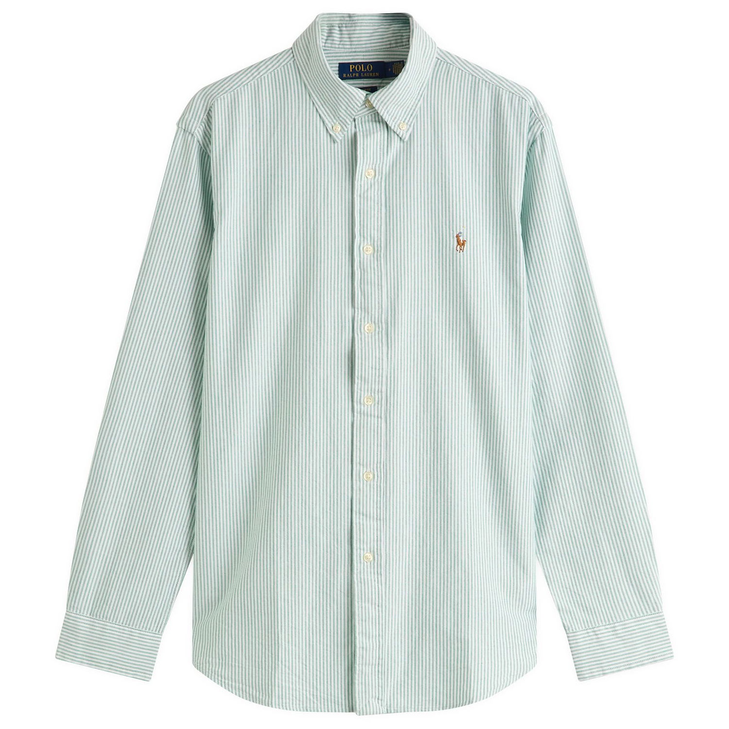 Skjorte Polo by Ralph Lauren Ralph Lauren Button-Down Striped Oxford Shirt, Size Large Grøn | 710953704010-GRN, 0