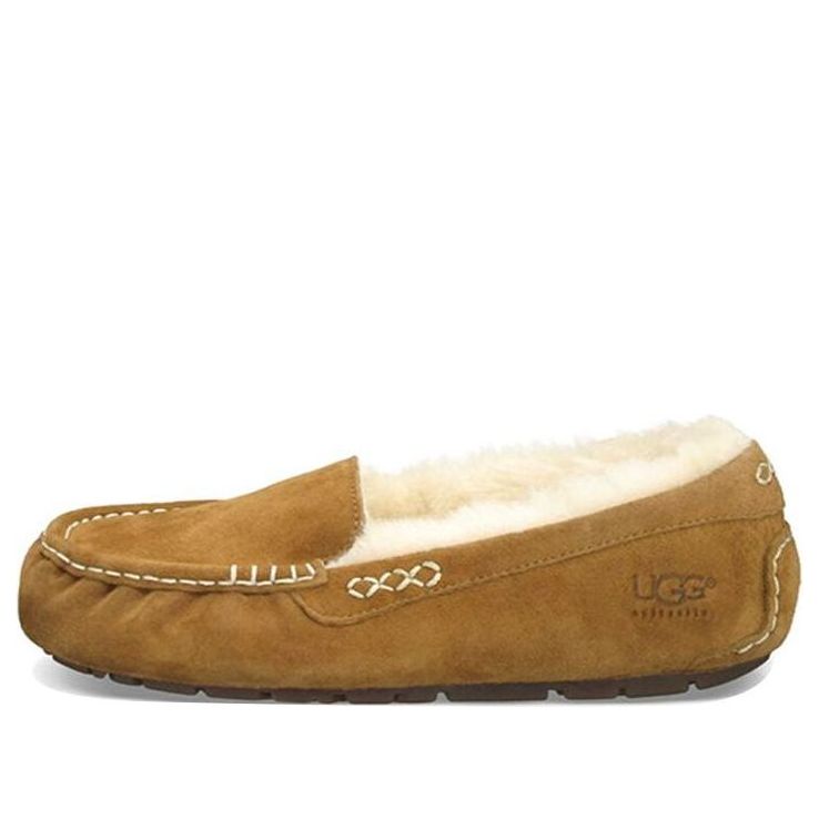 Sneakers og sko UGG Ansley Suede Moccasin Slippers Brun | 3312W-CHE, 0