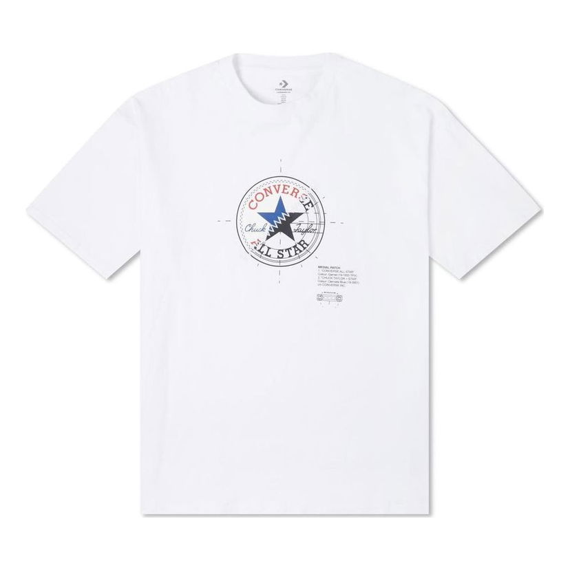 T-shirt Converse Chuck Anatomy Graphic Oversized T-Shirt Hvid | 10024359-A01
