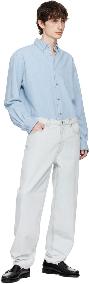 Skjorte A.P.C. A.P.C. Mathias Denim Shirt Blå | COGXX-H12586, 4