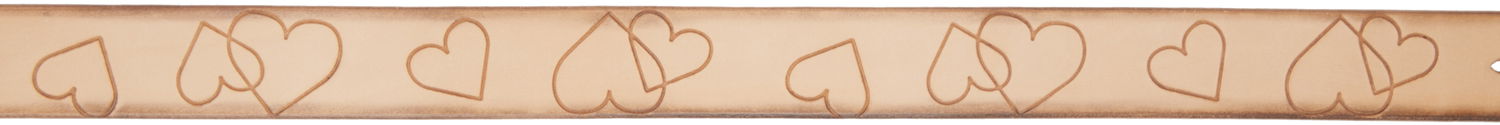 Bælter OUR LEGACY 3 CM Wide Heart Buckle Leather Belt Beige | A424835N, 1