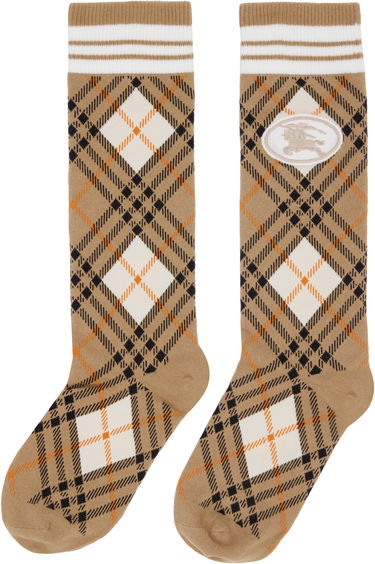 Sokker Burberry Burberry Argyle Check Stretch Cotton Blend Socks Beige | 8113535, 1