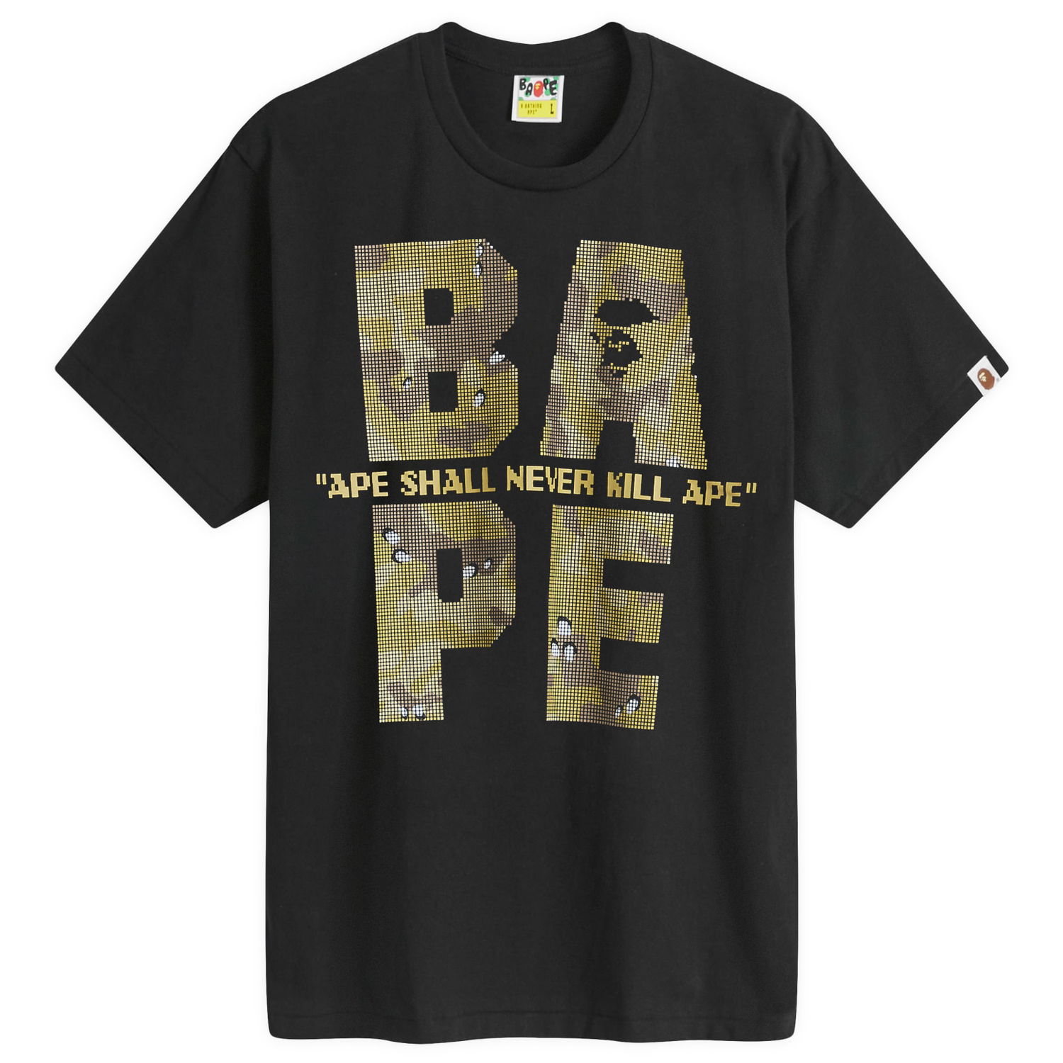 T-shirt BAPE Bitmap Logo T-Shirt Sort | 001TEK801041M-BLK, 0
