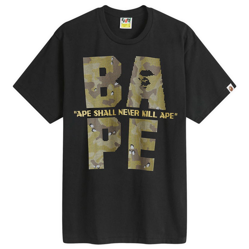 T-shirt BAPE Bitmap Logo T-Shirt Sort | 001TEK801041M-BLK