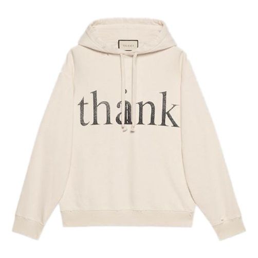 Sweatshirt Gucci Gucci Print Hooded Sweatshirt Beige | 634674-XJCXL-9232, 0
