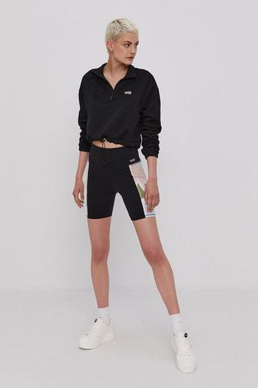 Sweatshirt Vans Left Chest Half-Zip Fleece Sweatshirt Sort | VN0A4R97BLK1, 0