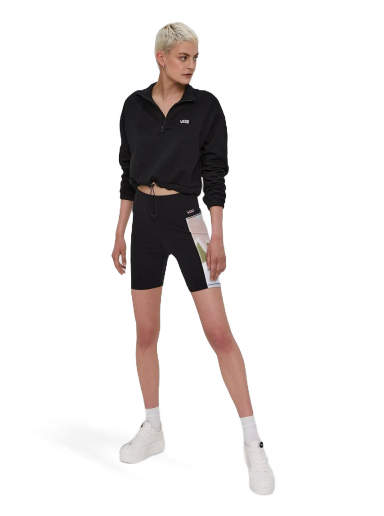 Sweatshirt Vans Left Chest Half-Zip Fleece Sweatshirt Sort | VN0A4R97BLK1