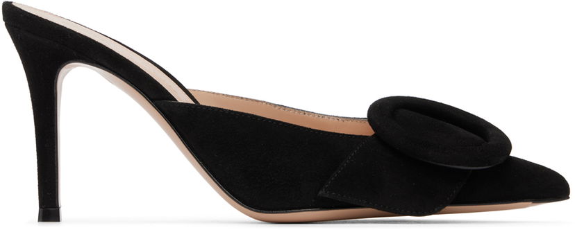 Sneakers og sko Gianvito Rossi Portofino 85 Suede Mules Sort | G95451-85RIC-CAM