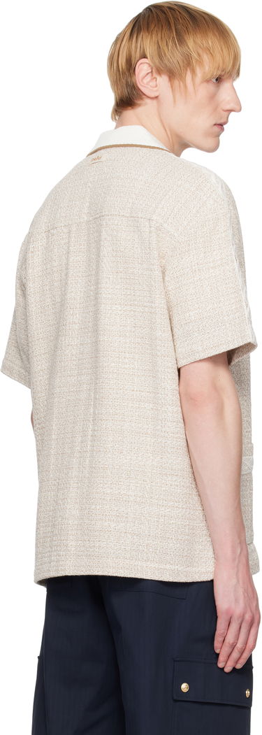 Skjorte Drôle de Monsieur Drôle De Monsieur 'La Chemise Tweed' Button-Up Shirt Beige | G-SH216-CO186-BG, 2