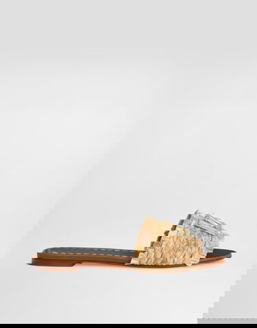 Tilbehør Dolce & Gabbana Dolce & Gabbana Rafia Braided Slippers Beige | CQ0646AN2178B218, 0