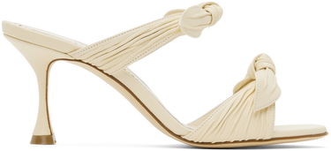 Tilbehør Manolo Blahnik Manolo Blahnik Lollo Knotted Heeled Sandals Hvid | 224-1604, 0