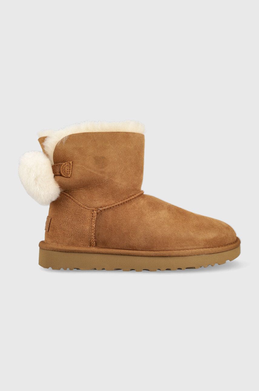 Sneakers og sko UGG Mini Bailey Fuzzy Bow Boots Brun | 1132018.CHE, 0