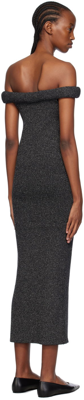 Kjole TOTEME TOTEME Off-The-Shoulder Midi Dress Grå | 241-WRD1179-YA0031, 2