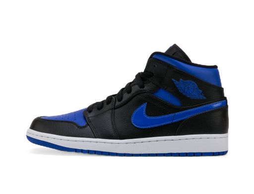 Limited Edition Jordan Air Jordan 1 Mid "Black Hyper Royal" Blå | 554724-068