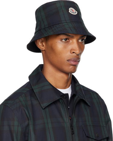 Hat Moncler Moncler Reversible Black Watch Tartan Bucket Hat Mørkeblå | K20913B00027M7661, 1