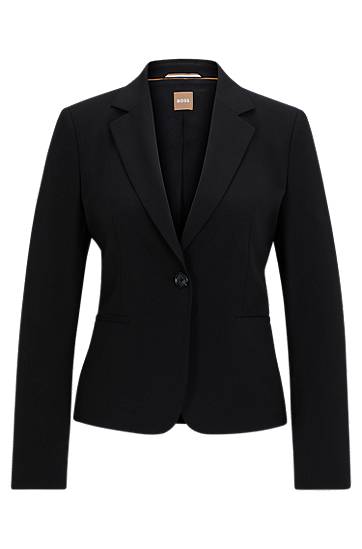 Jakke BOSS Regular-Fit Virgin Wool Blazer Sort | 50490020