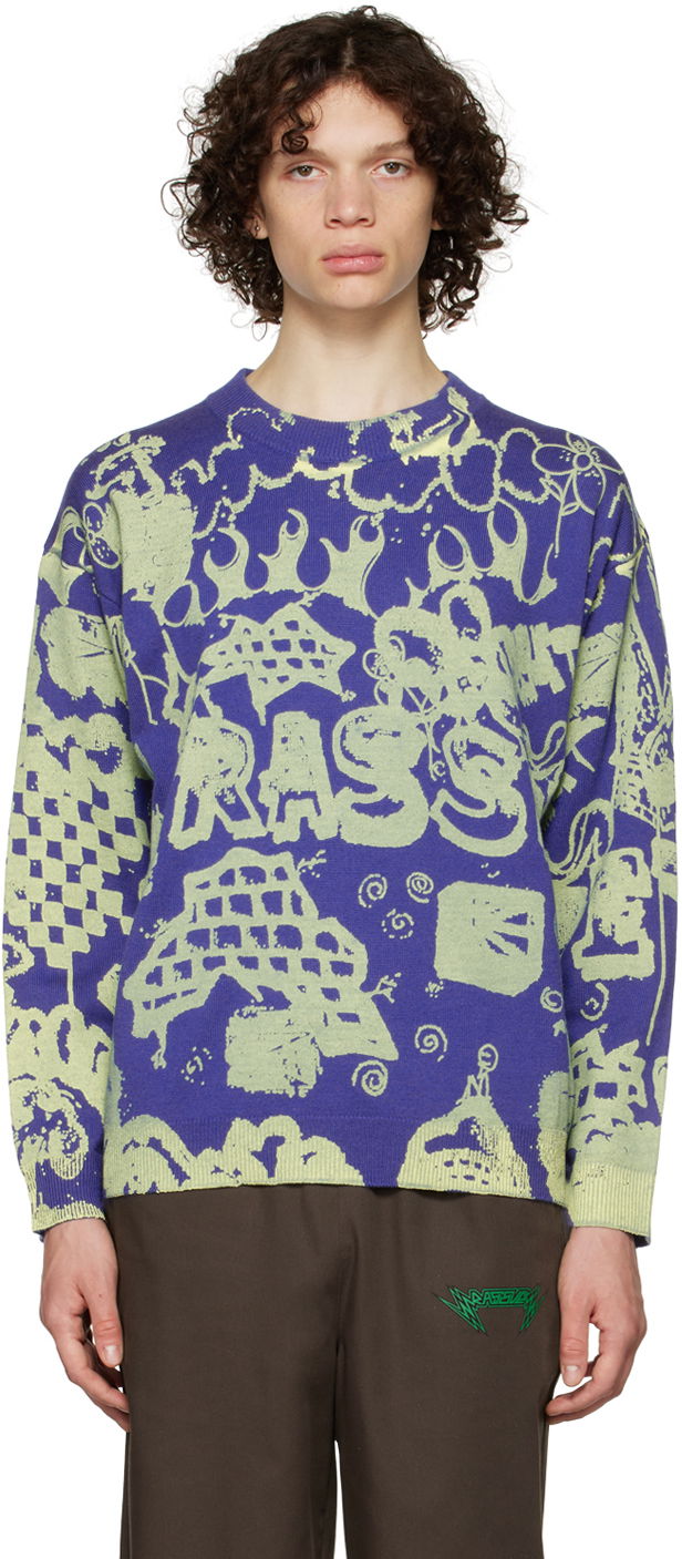 Sweater PACCBET Rassvet Blue Spray Sweater Mørkeblå | 2 BLUE, 0