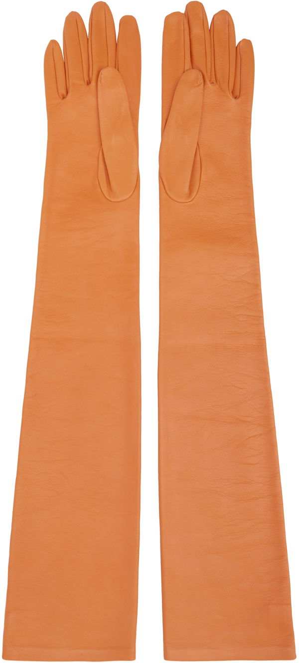 Handsker The Row Long Leather Gloves Brun | 7349-P52, 1